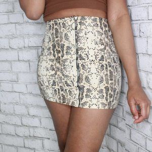 Snakeprint Miniskirt